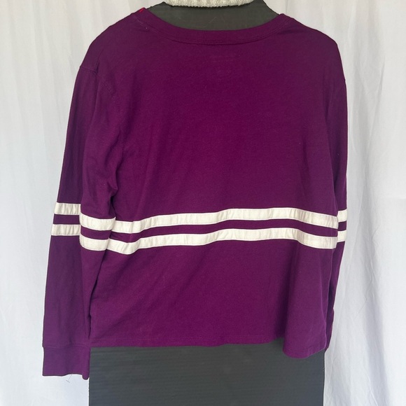 Champion Deep Purple Crewneck with White Stripes - Picture 2 of 9
